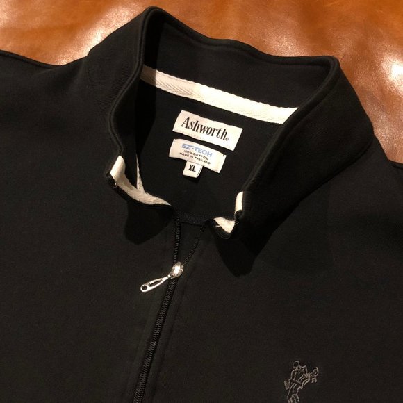 Ashworth Ez Tech Black Half Zip Golf 